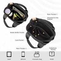 Bolso de Lona con Bolsillos para Mujer, Bolso Bandolera Mujer Bolso, Gran Capacidad Bandolera Casual con correa ajustable, para Compras, Viajes de Trabajo - details 0