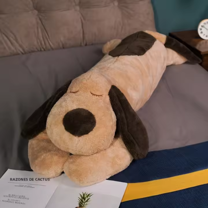Muñeco De Peluche Grande De 100CM Perro Dormido Juguetes De Animal Suaves Regalo De Cumpleaños Para Niñas Niños Y Adultos Tamaño Generoso Material Suave - 1