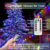 Luces De Hilo De Cobre LED 50/100/200 Con Control Remoto Y 8 Modos Operadas Por Batería O USB Impermeables Para Decoración De Hogar Y Bodas - details 6