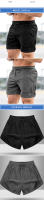 Nuevos Shorts De Playa Casuales Para Hombres Fitness Y Ejercicio Elasticidad Rápida Secado Breve Color Sólido Retro - details 4
