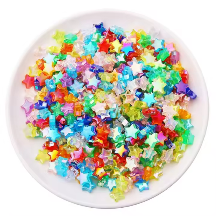 Pulsera De Acrílico Con Estrellas Y Cuentas De Amor Hechas a Mano Accesorios Creativos De Joyería Bead Accessory - 1