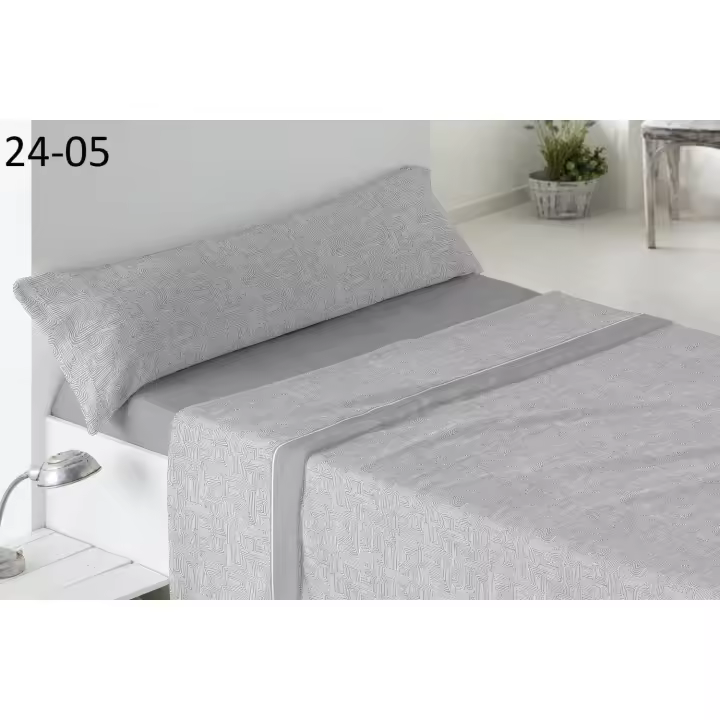 Juego de sábanas Nacarina 24 Gris Burrito Blanco - 1
