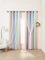 Cortinas Para Niños Con Estrella Plateada Térmicas Y Antipolvo Para Dormitorio Con Ojales Antiguos Tratamiento De Ventana Decorativo Y Protección Contra La Luz - details 1