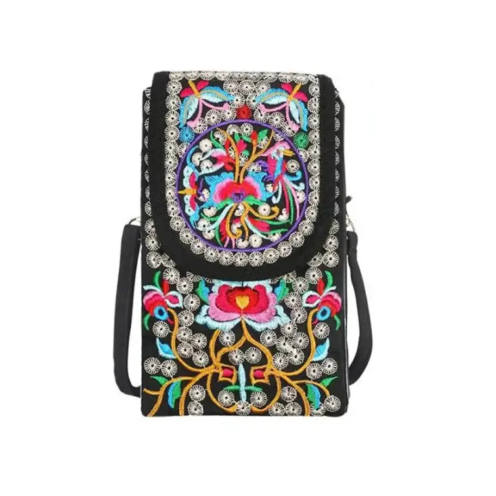 Bolso De Hombro Casual Para Mujer Con Diseño Multibolsillo Y Pouch De Lona Multifuncional Bolso Pequeño Para Viajes Bolso De Teléfono Para Damas - 1