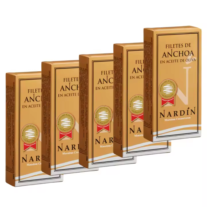 Anchoa del Cantábrico en aceite de oliva Nardín pack 5ud - 1