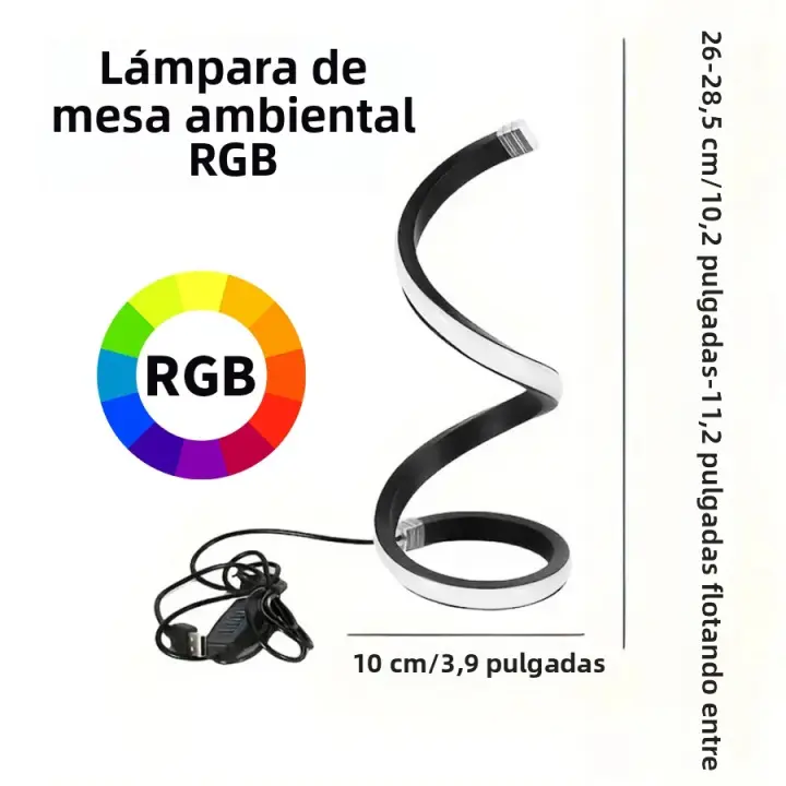 Lámpara Nocturna LED Moderna Creativa RGB Con Iluminación Dimmable Para Dormitorio Sala De Estar Oficina Decoración De Mesa Luz De Noche Para Cama - 1