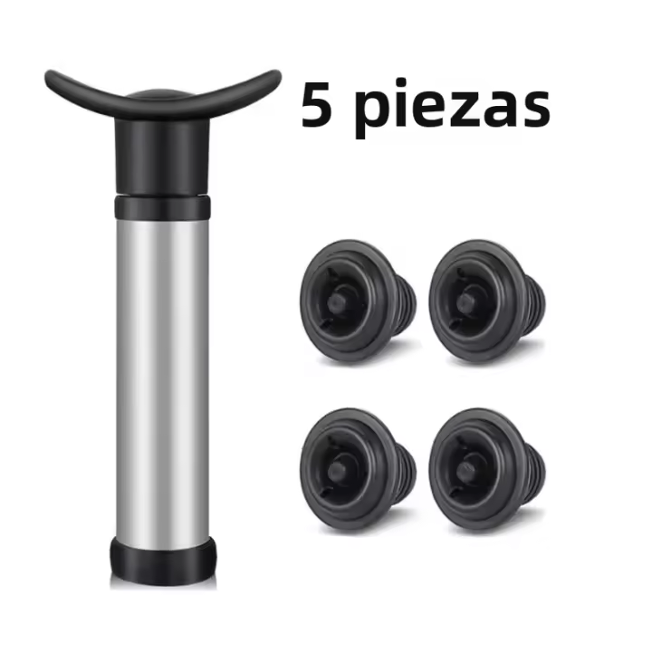 Juego De Ahorrador De Vino Con Bomba De Vacío En Acero Inoxidable Preservador De Vino Blanco / Cerveza Mantener El Vino Fresco - 1