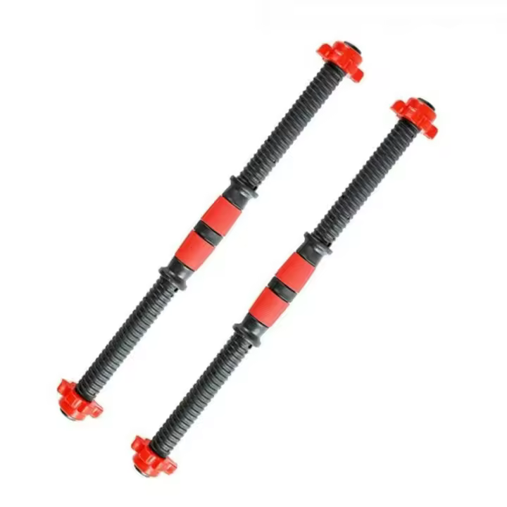 Ozio Fitness - 2 Barras de 50 Cm para Mancuernas Multifit 2 en 1 Musculación con 4 Cierres - Diámetro 2 5 Cm - Agarre Ergonómico - Mangos Antideslizantes - Mayor Seguridad - Gran Variedad de Ejercicios - 1
