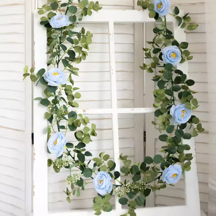 Guirnalda De Flores Artificiales De Rosas Para Boda Decoración De Hogar Y Habitaciones Arco De Jardín Primavera Otoño Planta Falsa De Vínculo - 1