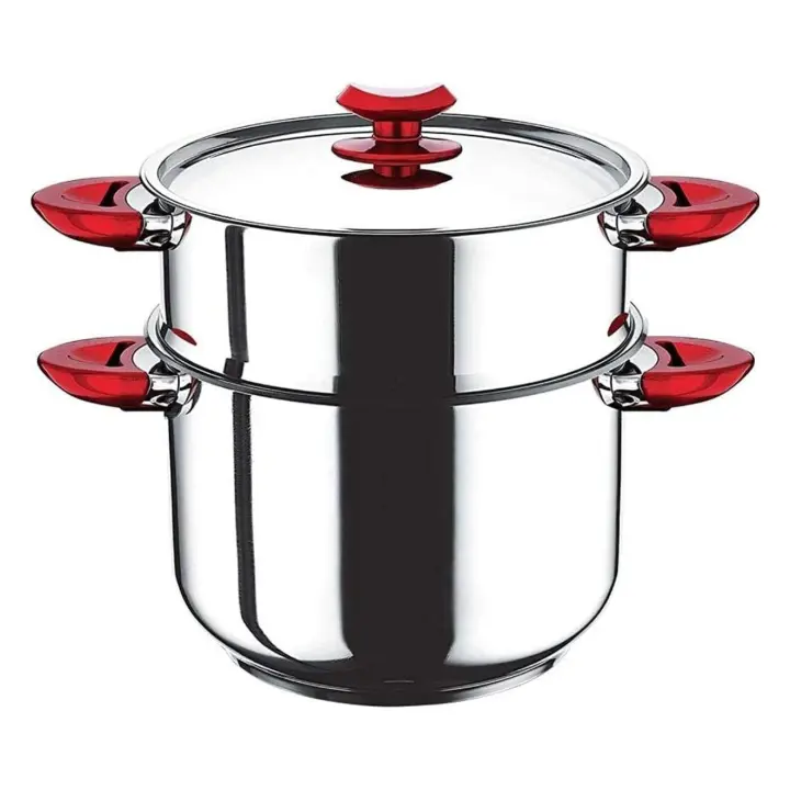 Ollas - 16 L - Cous Cous Con Recubrimiento De Piedra - 16 LITROS - SHIRO - OLLA CUSCUSERA - VAPORIZADOR - CUSCÚS - APTA INDUCCION - CRISTAL - INOX  - OLLA VAPORERA - 1