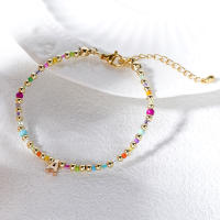 Pulsera Hecha a Mano Go2boho Con Cuentas De Cobre Multicolor Y Letras Colgante Para Mujeres Y Hombres Joyería De Festival - details 2