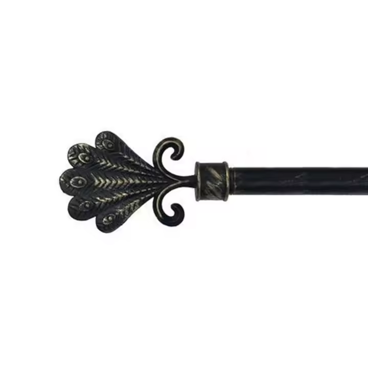 Barra de Cortina Extensible, Barra Universal Decorativa Metal Variedad de Colores 16-19 mm Diámetro, Tamaños 70-120/120-210/160-310cm - 1