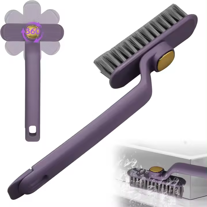 Cepillo de limpieza de grietas giratorio, cepillo de limpieza de grietas giratorio multifunción de cerdas duras, cepillo de limpieza de grietas - 1
