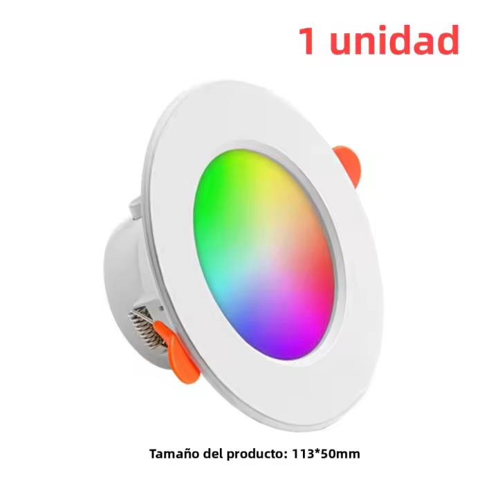 Lámpara De Techo Revestida Con LED 10W Bluetooth Control Remoto Por Alexa Y Google Home Luz Cambiante RGB Ajustable Para Sala De Comedor Material De Aluminio - 1