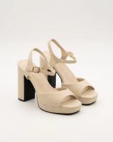 Buonarotti Sandalia mujer plataforma , polipiel beige o negro - details 3