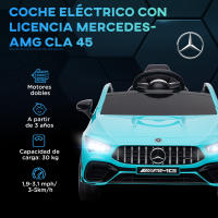 AIYAPLAY Coche Eléctrico para Niños de +3 Años Mercedes-AMG CLA 45 Carro Eléctrico Infantil con Batería 12V Mando a Distancia Faros LED Bocina Música y Ruedas Auxiliares - details 3