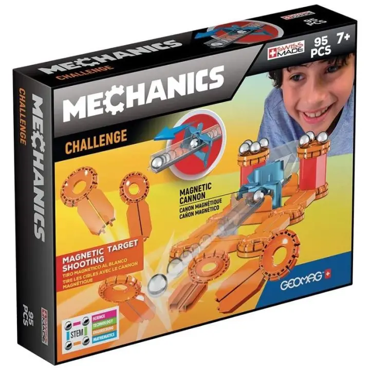 Geomag- Mechanics Construcciones magnéticas y juegos educativos, Multicolor, 95 Piezas (771) - 1