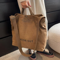 Bolso De Hombro Para Mujer De Lona De Alta Calidad 2023 Bolsa De Compras Estudiantes Bolso De Libros De Algodón Gran Tote Para Niñas Monedero - details 11