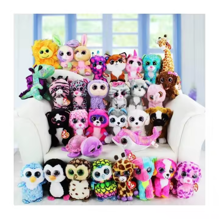 PELUCHES TY SURTIDOS 15 CM. BEANLE BOOTS OJOS SALTONES - 1