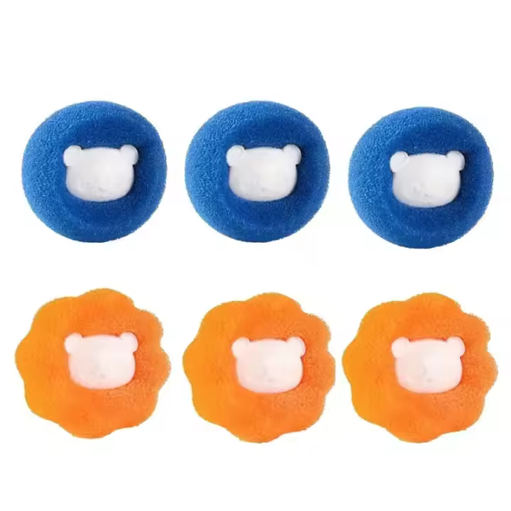 Nuevo 6 PCS Bolas De Lavado Reutilizables Para Ropa Eliminador De Pelos De Mascotas Anticañullado Bolas De Limpieza Para Máquina De Lavado - 1