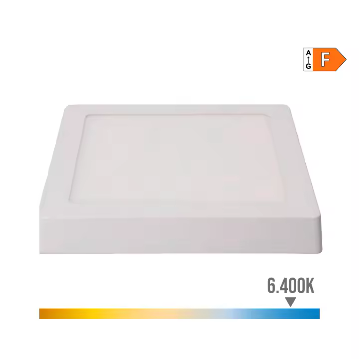 DOWNLIGHT LED SUPERFICIE CUADRADO 20W 1500lm 6400K LUZ FRIA BLANCO 22,5x22,5x4cm EDM - 1