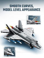 SEMBO Avión De Combate Basado En Portaviones Kit De Construcción De Bloques Para Niños Modelos Militares De Avión Armatos Juguetes Regalos - details 3