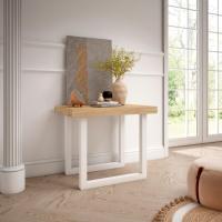 Skraut Home - Mesa Consola Extensible - Tapa - 58/140x90x73cm - Práctica y Versátil - Estilo Moderno - Fácil Montaje - details 1
