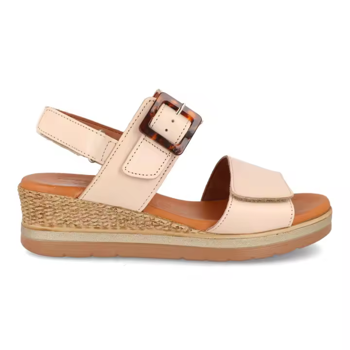 Sandalias Digo Digo 4562 Beige en piel para mujer made in Spain by Bda Shoes - 1