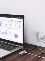 FGNS.Adaptador USB C a HDMI Hub, 4 en 1 con 2X USB 3.0, Puerto de Carga DP, 4K HDMI, Base USB C portátil de para Macbook Pro,Samsung, huawei, Chromebook, Matebook ETC Type-C Dispositivos - details 2