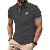 Camisa Polo De Moda Para Hombre Verano Cuello En V Manga Corta Casual Transpirable Polyester Estilo Slim Fit Con Botones - details 4