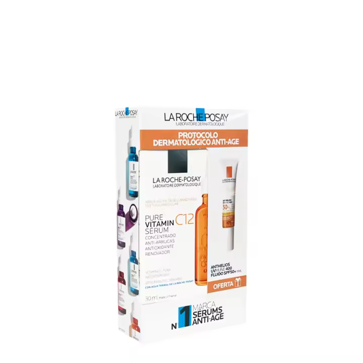 La Roche-Posay Pack Pure Vitamin C12 Serum 30mL + Anthelios Fluido solar 15mL - 1