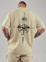 Camiseta De Algodón Puro 100% Para Hombres Verano Deportiva Casual Suelta Retro Con Imán Redondo Manga Corta Cómoda - details 2