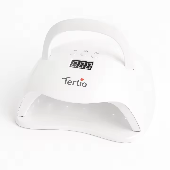 Tertio Lámpara LED/UV para Uñas T-A8 – Secador Profesional con Pantalla Digital 96W, Temporizador de 10s/30s/60s/99s, Asa Plegable, Ideal para Gel UV y Esmalte Semipermanente - 1