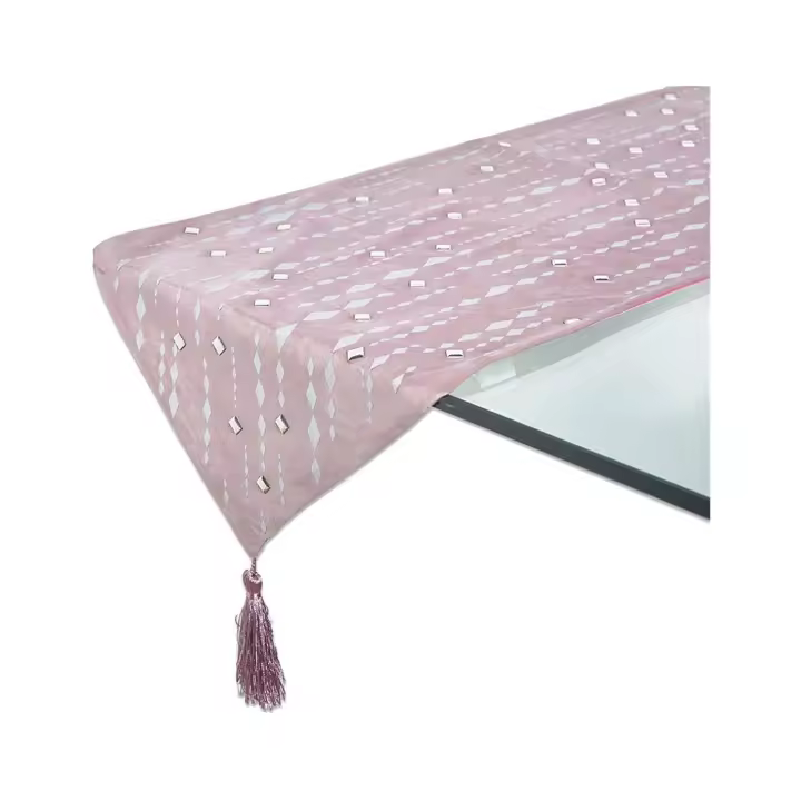 Camino 33*180 rosa tiras espejos yvette  Material: Poliester Medidas (Ancho*Alto*Fondo): 33*180*0.5Presume de casa - 1