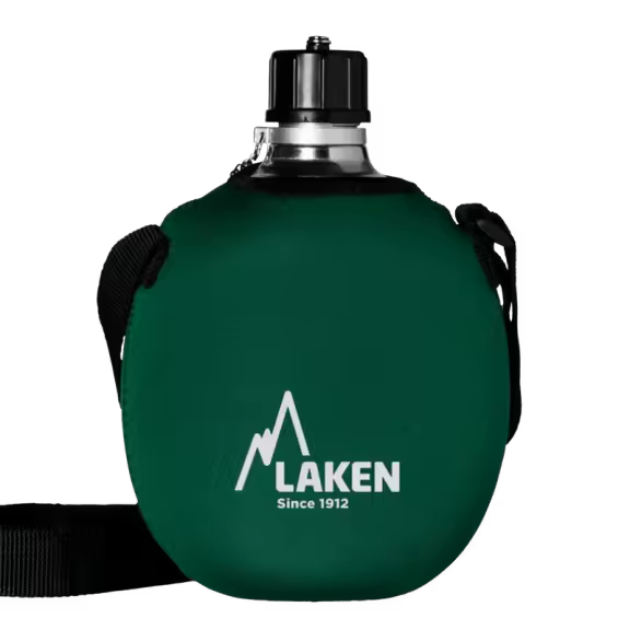 Laken Cantimplora Clasica 1Litro+Funda Neopreno verde - 1