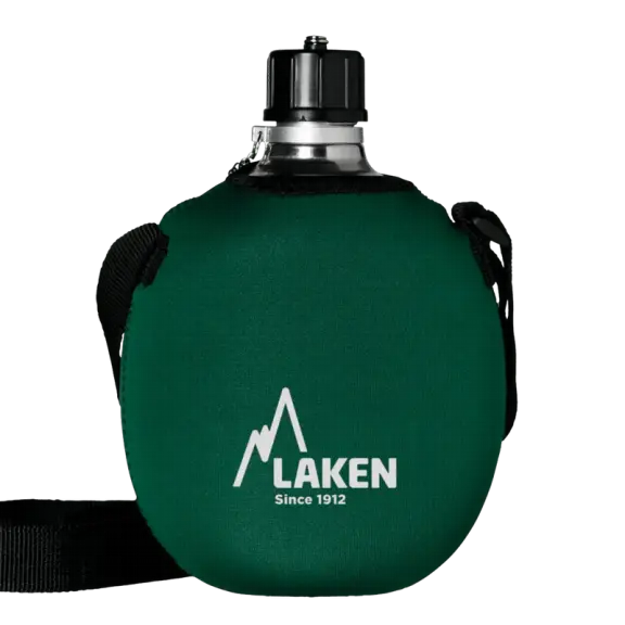 Laken Cantimplora Clasica 1Litro+Funda Neopreno verde - 1