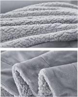 Manta Borrego de Terciopelo con Aspecto de Piel de Cordero Gruesa 100%Poliéster, Estilo Moderno en 6 Colores y 3 Tamaños -Mantas de Sofa, Polar, Franela -Invierno, Siesta cálida y Espesa - Doble Capa ultrasuave. Envío desde España - details 1