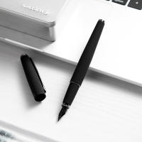 HongDian 517D Pluma Fuente De Tinta Mate Negra Con Clip De Plata Y Punta Curva EF F Para Escuela Y Oficina Suministros De Papelería Regalos - details 9
