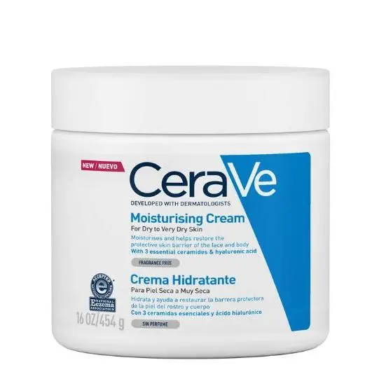 CERAVE CREMA HIDRATANTE PARA ROSTRO Y CUERPO PIEL SECA A MUY SECA 454 G - 1