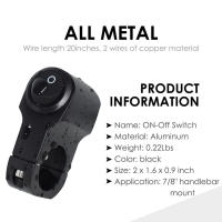 Interruptor De Faro De Alta Calidad Impermeable De Aluminio CNC Para Manillar 22-23mm Interruptor ON/OFF Faro Antiniebla - details 13