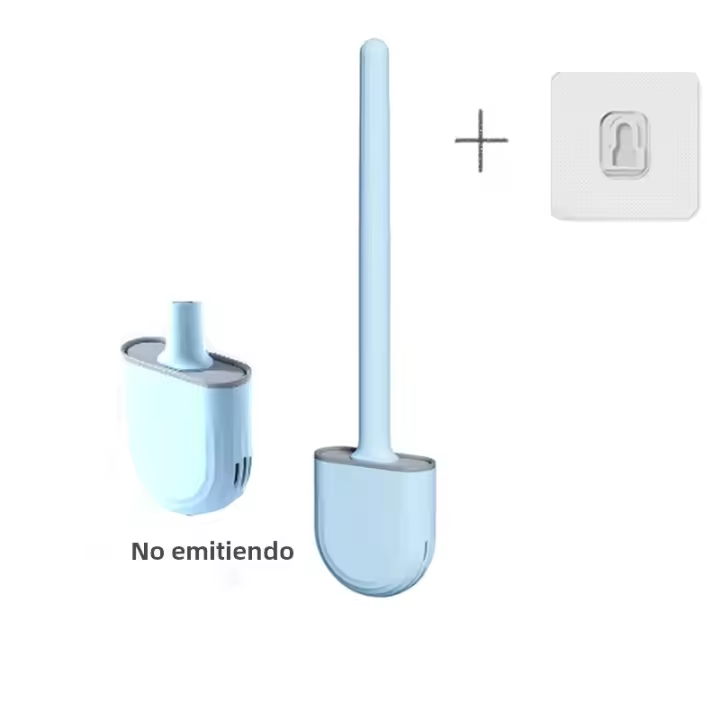 Cepillo De Inodoro Colgante Con Soporte Largo Cepillo De Limpieza De Baño Con Pincel Suave Y Silicone Accesorios De Baño Ecológicos - 1