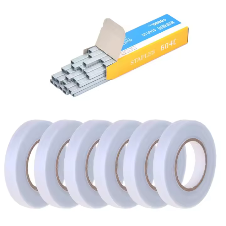 Máquina De Atado Manual Con 6 Roll De Cintas +1 Caja De Estornudos Herramienta De Atado Para Plántulas De Uva Y Pepinos Metal Bypass - 1