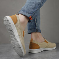Zapatos De Lona Transpirables Para Hombre Verano Mocasines De Caminar Comodidad Al Aire Libre Slip on Clásicos Loafers Para Hombre - details 12