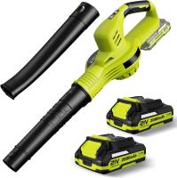 3000W Soplador de hojas inalámbrico - Soplador de hojas eléctrico inalámbrico de 21 V con 2 baterías y cargador, modo de 2 velocidades, soplador de hojas ligero de 2.0 Ah para cuidado del césped, patio - details 6