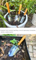 Pala de acero inoxidable de alta calidad, desmalezadora, mango de madera, juego de herramientas de jardinería de tres piezas - details 0