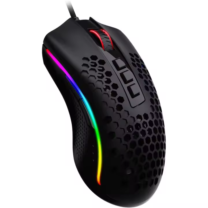 Redragon M808 Storm Ratón Gaming RGB - 85 G Ultralight Honeycomb Shell - Sensor óptico de 12.400 DPI - 7 Botones Programables - 1