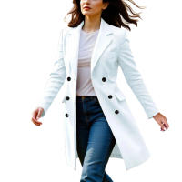 Nueva Chaqueta De Mujer De Invierno Con Manga Larga Y Cuello En V A-line Fashion Chaqueta De Trench Para Otoño Y Invierno - details 4