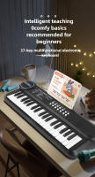 Piano Eléctrico De 37 Teclas Para Niños Instrumento Musical Multifuncional Con Microfono Para Principiantes Regalo Para Niños - details 0