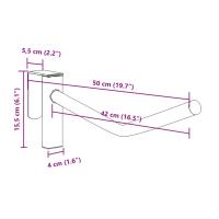 vidaXL Soporte montura brazo portátil con gancho brida hierro negro - details 6