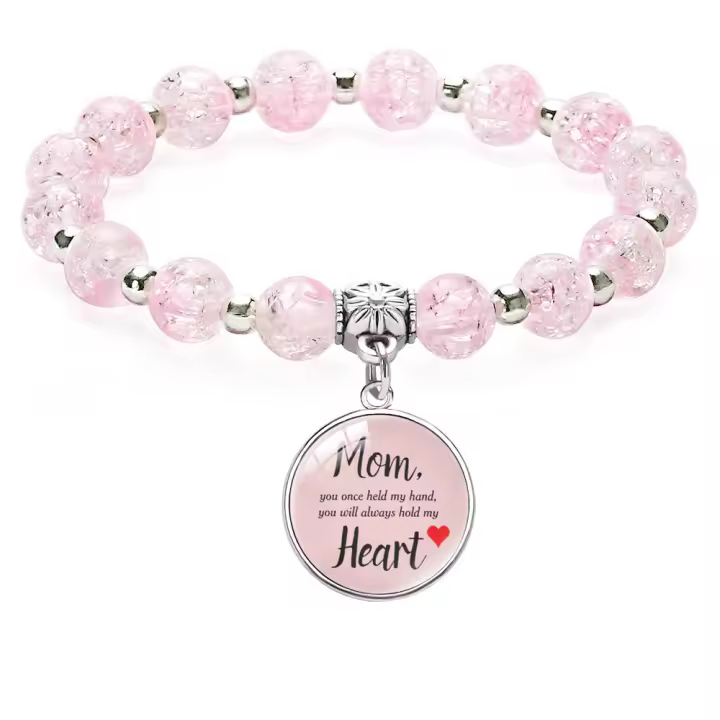 Nuevo Día de la madre pulsera carta inglés diseño con cuentas colgante pulsera regalo de vacaciones para mamá - 1